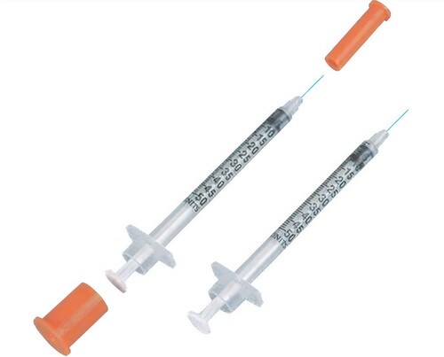 Syringe & Needle, Luer Lock, 3cc, 25G x 1, 100/box