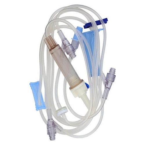 Baxter, IV Pump Set ContinuFlo® Gravity / Pump 3 Ports 10 Drops / mL