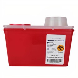 SHARP-A-GATOR Multi-Purpose Sharps Container, Sliding Lid