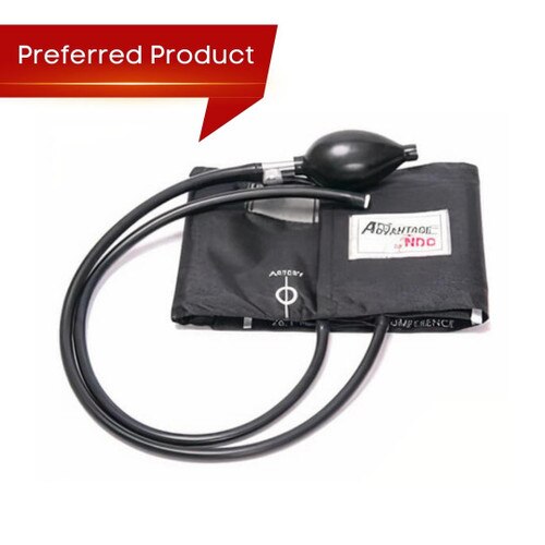 Pro Advantage Deluxe Aneroid Sphygmomanometer Lg Adult Blk